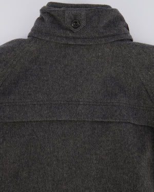 Loro Piana Kids Grey Cashmere Jacket with Pockets and Knit Collar Size 8 years RRP £2,550