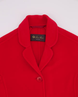 Loro Piana Kids Red Cashmere Coat with Pockets and Buttons Size 8 years RRP £2,550
