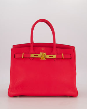*RARE* Hermès Birkin 30 Retourne Bag in Rose Extreme Clemence Leather with Gold Hardware