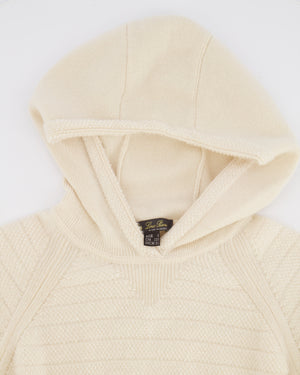 Loro Piana Kids Cream Cashmere Hooded Long-Sleeve Dress Size 8 years RRP £900