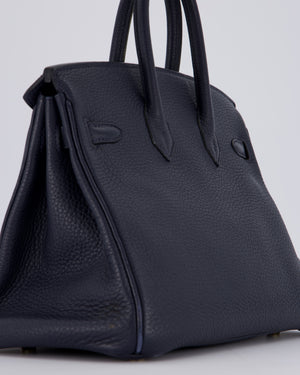 *FIRE PRICE* Hermès Birkin 25 Retourne Bag in Bleu Nuit Togo Leather with Gold Hardware