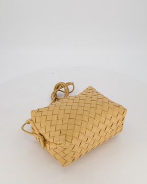 Bottega Veneta Beige Medium Loop Intrecciato Camera Bag in Lambskin Leather