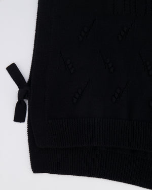Christian Dior Kids Black Knit Sleeveless Jumper with Dior Logo Size 8 years RRP £460