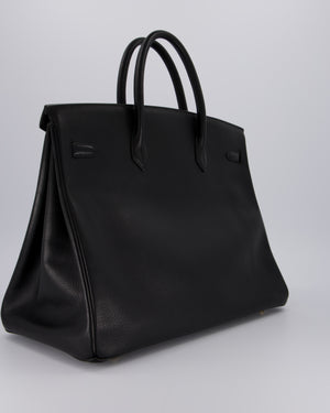 *RARE* Hermès Birkin 40 Retourne Bag in Black Ardennes Leather with Gold Hardware