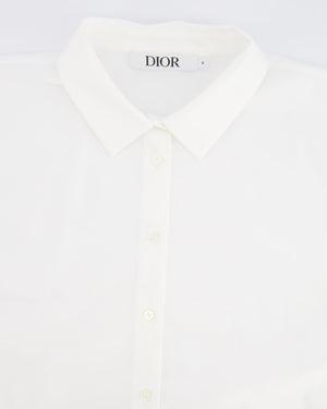 Christian Dior Kids White Long-Sleeve Shirt with Black Bee Detail Size 8 years RRP £380