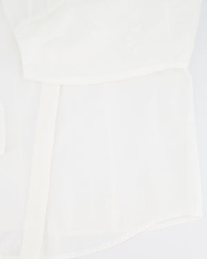 Chloé Kids White Button Down Blouse with Floral Embroideries Size 8 years RRP £345