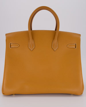 *VERY RARE* Hermès Vintage Birkin 35 Retourne Bag in Naturel Ardennes Leather With Gold Hardware