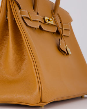 *VERY RARE* Hermès Vintage Birkin 35 Retourne Bag in Naturel Ardennes Leather With Gold Hardware