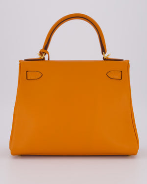 Hermès Kelly 28 Retourne Bag in Abricot Evercolor Leather with Gold Hardware