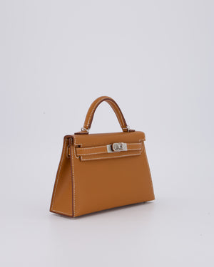Hermès Mini Kelly II 20 Bag in Gold Epsom Leather with Palladium Hardware