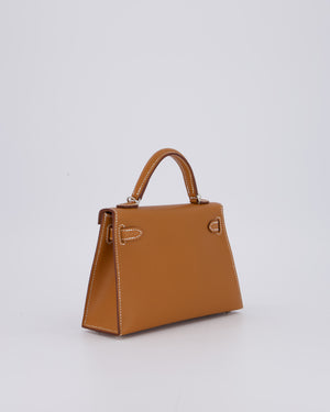 Hermès Mini Kelly II 20 Bag in Gold Epsom Leather with Palladium Hardware