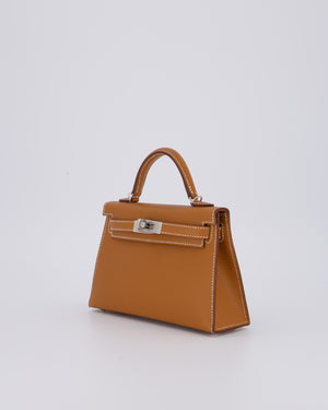 Hermès Mini Kelly II 20 Bag in Gold Epsom Leather with Palladium Hardware