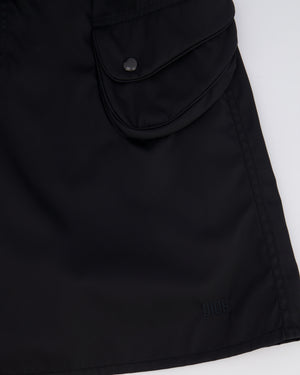 Christian Dior Kids Black Nylon Mini Dress with Pocket and Logo Detail Size 8 years RRP £750