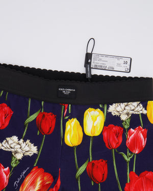 Dolce & Gabbana Kids Navy Floral Prints Tulipani Top and Leggings Set Size 9/10 years RRP £550