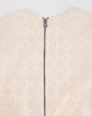 Christian Dior Kids Baby Pink and Cream Logo Printed Dress with Pockets Size 8 years RRP £795