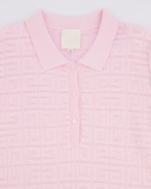 Givenchy Kids Pink Knit Logo Cardigan and Polo Dress Size 10 years RRP £800