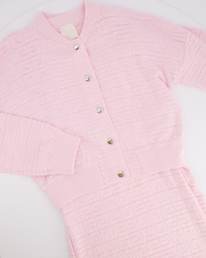 Givenchy Kids Pink Knit Logo Cardigan and Polo Dress Size 10 years RRP £800