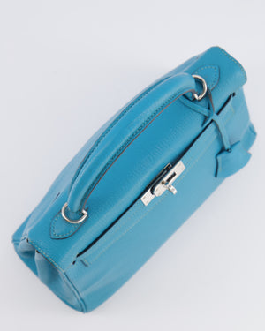 Hermès Kelly 25 Retourne Bag in Bleu Paon Evercolor Leather with Palladium Hardware