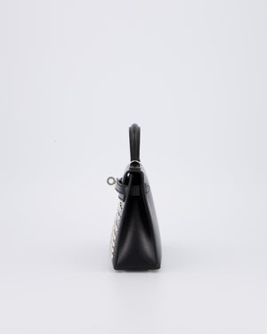 *SUPER RARE & HOT* Hermès Mini Kelly II 20 Clouté Bag in Noir Box Calf Leather with Palladium Hardware &amp; Studs