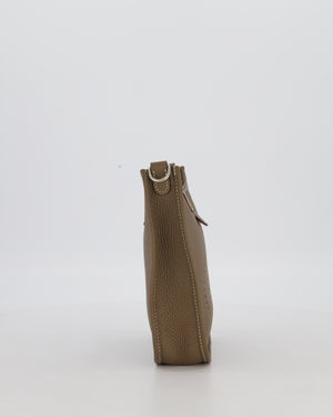 Hermès Mini Evelyne Bag in Etoupe Clemence Leather with Palladium Hardware