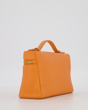 Loro Piana Extra Pocket L19 Bag in Orange Calfskin Leather with Gold Hardware