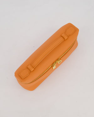 Loro Piana Extra Pocket L19 Bag in Orange Calfskin Leather with Gold Hardware
