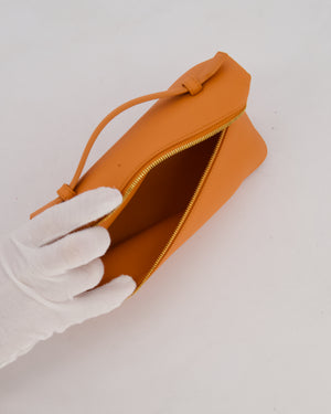 Loro Piana Extra Pocket L19 Bag in Orange Calfskin Leather with Gold Hardware