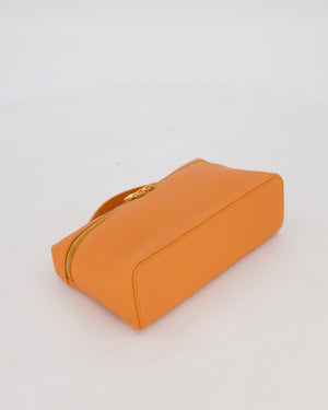 Loro Piana Extra Pocket L19 Bag in Orange Calfskin Leather with Gold Hardware