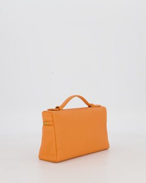 Loro Piana Extra Pocket L19 Bag in Orange Calfskin Leather with Gold Hardware