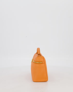 Loro Piana Extra Pocket L19 Bag in Orange Calfskin Leather with Gold Hardware