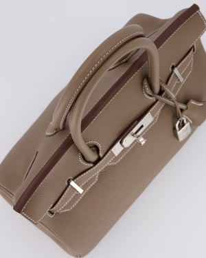 *VERY RARE* Hermès Birkin 30 Retourne Bag in Etoupe Togo Leather with Palladium Hardware