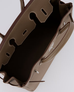 *VERY RARE* Hermès Birkin 30 Retourne Bag in Etoupe Togo Leather with Palladium Hardware