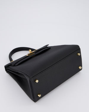 Hermès Kelly 25 Retourne Bag in Noir Togo Leather with Gold Hardware