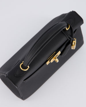 Hermès Kelly 25 Retourne Bag in Noir Togo Leather with Gold Hardware