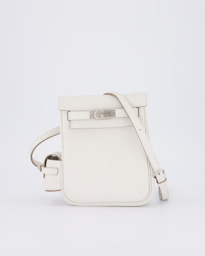 *RARE* Hermès Kelly Jump Backpack Bag in Gris Pale Swift Leather with Palladium Hardware