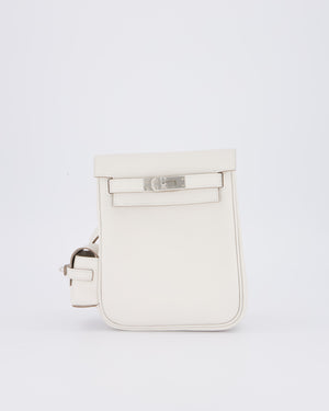*RARE* Hermès Kelly Jump Backpack Bag in Gris Pale Swift Leather with Palladium Hardware