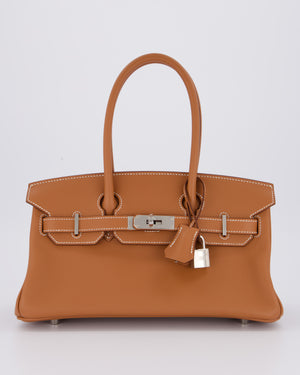 *RARE* Hermès Shoulder Birkin Light 29 Bag in Gold Evercolour Leather with Palladium Hardware