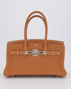 *RARE* Hermès Shoulder Birkin Light 29 Bag in Gold Evercolour Leather with Palladium Hardware