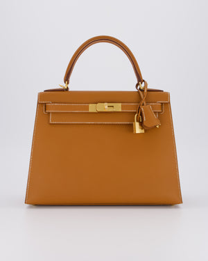 Hermès Kelly 28 Sellier Bag in Gold Epsom Leather with Gold Hardware