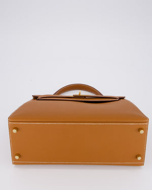 Hermès Kelly 28 Sellier Bag in Gold Epsom Leather with Gold Hardware