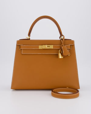 Hermès Kelly 28 Sellier Bag in Gold Epsom Leather with Gold Hardware