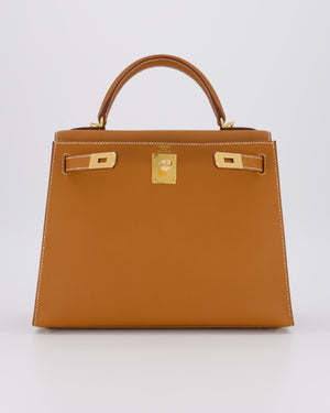 Hermès Kelly 28 Sellier Bag in Gold Epsom Leather with Gold Hardware