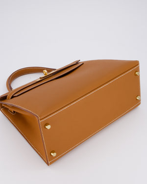 Hermès Kelly 28 Sellier Bag in Gold Epsom Leather with Gold Hardware