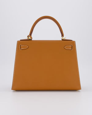 Hermès Kelly 28 Sellier Bag in Gold Epsom Leather with Gold Hardware