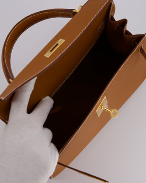 Hermès Kelly 28 Sellier Bag in Gold Epsom Leather with Gold Hardware