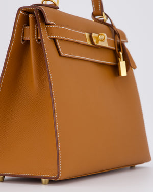 Hermès Kelly 28 Sellier Bag in Gold Epsom Leather with Gold Hardware