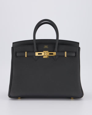 *HOT* Hermès Birkin 25 Retourne Bag in Plomb Togo Leather with Gold Hardware