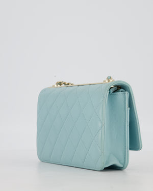 Chanel Blue Trendy Wallet on Chain Bag in Lambskin Leather with Gold Hardware