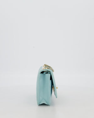 Chanel Blue Trendy Wallet on Chain Bag in Lambskin Leather with Gold Hardware