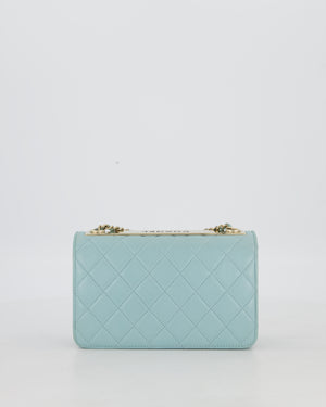 Chanel Blue Trendy Wallet on Chain Bag in Lambskin Leather with Gold Hardware